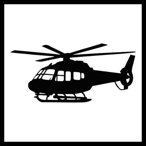 Premium Vector Helicopter Silhouette Image