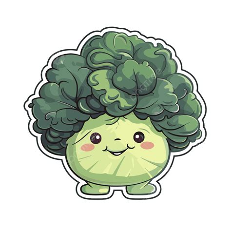 Sticker Of A Cute Green Cabbage With Short Hair Vector Clipart Cabbage Patch Cabbage Patch