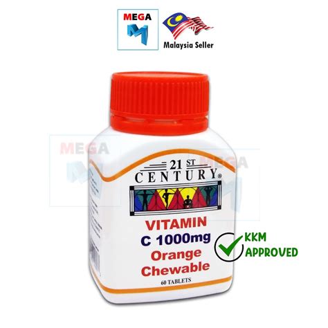 21st Chewable Vitamin C 1000mg 60sexpiry 112024 Shopee Malaysia