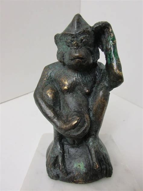 Sculpture Antique En Bronze D Un Singe Rare Bronze Catawiki