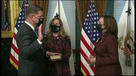 Former Boston Mayor Marty Walsh Sworn In As Secretary Of Labor Boston