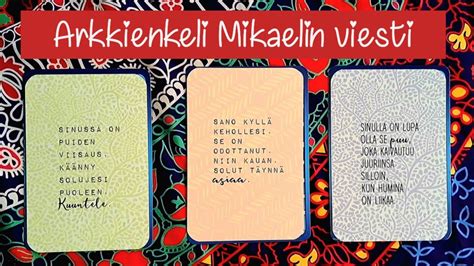 Pick A Cardmikaelin Viesti Ajaton Tulkinta Youtube