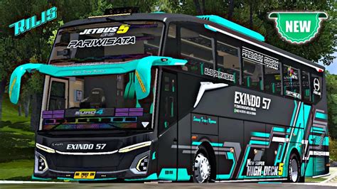 MOD BUSSID TERBARU FLESH RILIS JETBUS 5 EXINDO 57 LIVERY JB5 KP