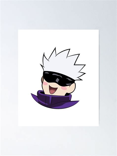 Gojo Satoru Smiling Cute Jujutsu Kaisen Poster For Sale By Pymbor