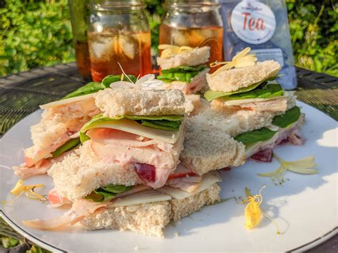 Cranberry Turkey Tea Sandwich For Afternoon Tea Plum Deluxe Tea