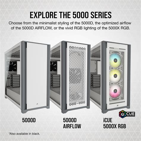 Corsair5000d Airflow Tempered Glass Mid Tower Atx Case High Airflow ...