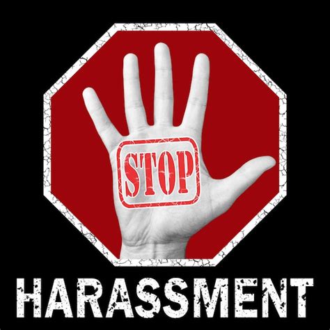 Premium Photo | Stop harassment conceptual illustration. open hand with the text stop harassment ...