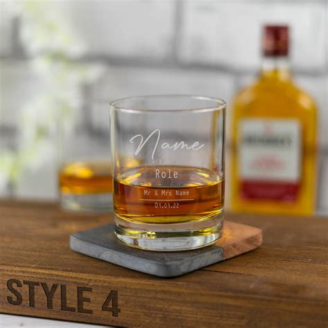 Personalised Wedding Whiskey Glass T Engraved Whisky Etsy Uk