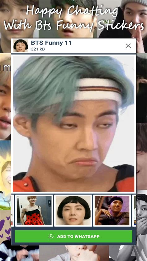 Bts Funny Stickers Wasticker Para Android Download