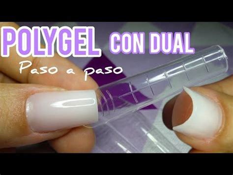 UÑAS DE POLYGEL CON MOLDE DUAL SYSTEM POLYGEL PASO A PASO