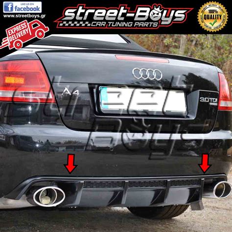 Ecs Tuning Gloss Black Rear Diffuser A4 B7 44 Off