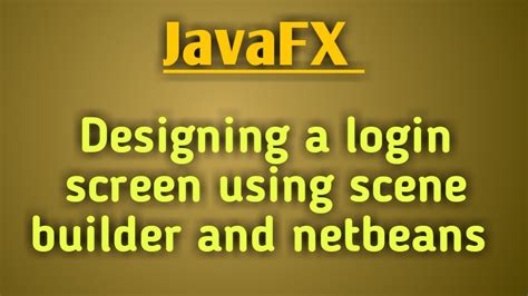 Creating An Interactive Login Screen Using Javafx Material Ui Design