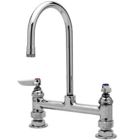 T S B 0321 Deck Mounted Double Mixing Faucet With 8 Centers 10 3 8