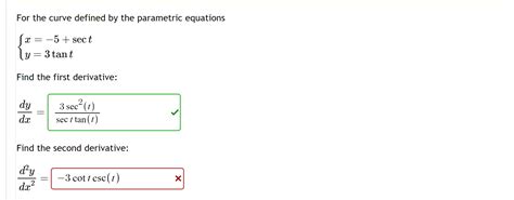 Solved For The Curve Defined By The Parametric Equations Chegg