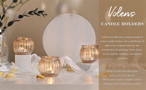 Volens 24pcs Gold Votive Candle Holders For Table