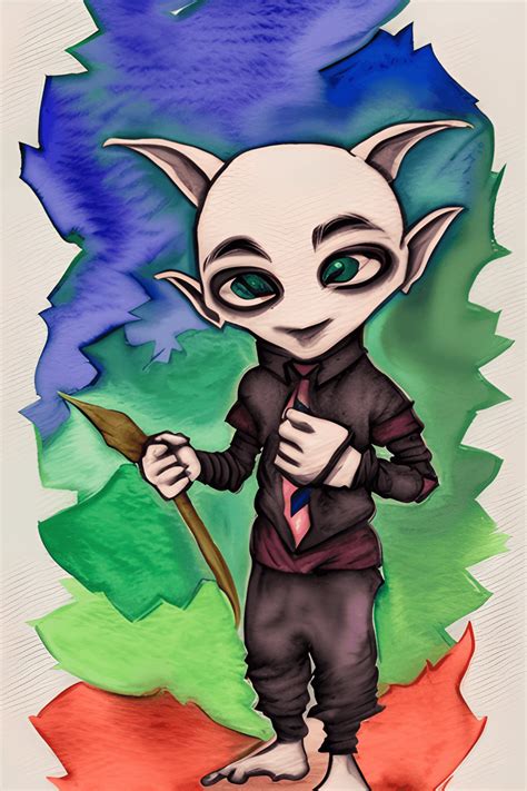 Goblin Holding A Nonbinary Flag Digital Graphic · Creative Fabrica