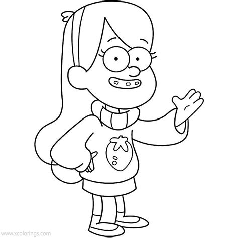 Gravity Falls Coloring Pages Mabel Lineart