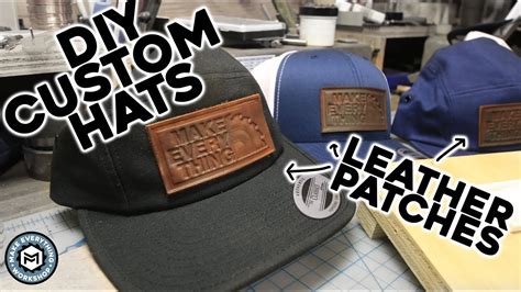 Diy Custom Hats With Leather Patches Youtube