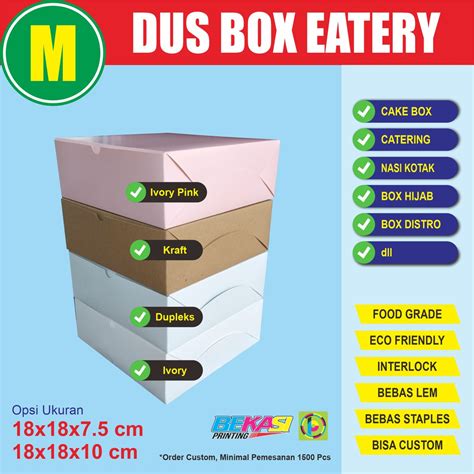 Jual Dnm Dus Kemasan Nasi Katering Kotak Box Catering Foodgrade Eco