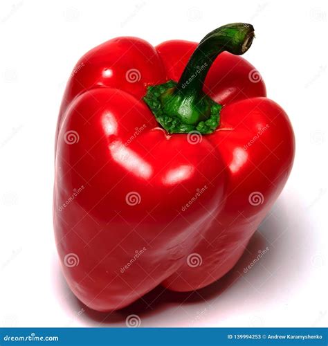 Pimenta Fresca Vermelha No Fundo Branco Imagem De Stock Imagem De