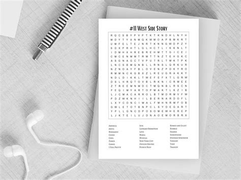 200 Word Search Printable Puzzles Instant Download Printable Puzzle