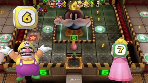 Super Mario Party Diddy Kong Waluigi Vs Wario Peach Turns