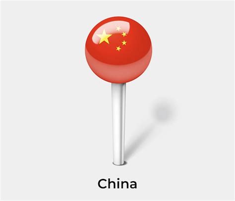 Premium Vector China Push Pin For Map Vector Illustration