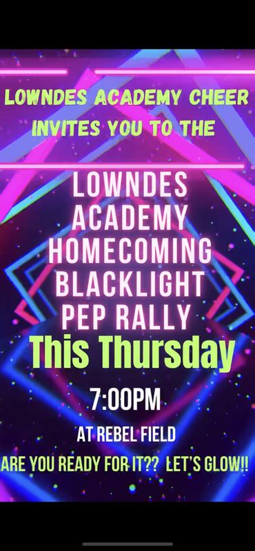 La Black Light Pep Rally Lowndes Academy