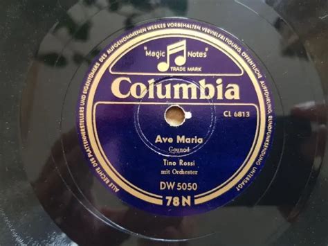 TINO ROSSI Ave Maria Schellack 78 Rpm Columbia Label EUR 26 99