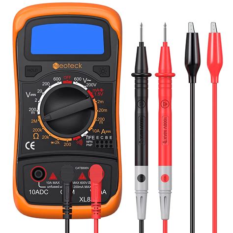 Multimeter Neoteck Pocket Digital Manual Ranging Voltmeter Ammeter