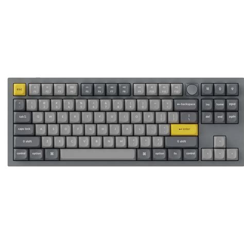 KEYCHRON Q3 QMK RGB Knob Hot Swap Gateron G Pro Brown ANSI Grey IPoncomp