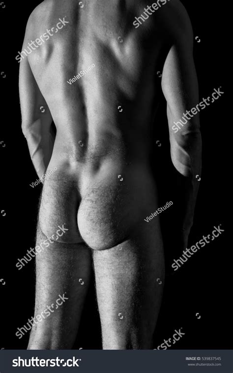 Nude Male Back Hips Sporty Caucasian Foto Stok 539837545 Shutterstock