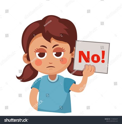 Girl Saying No Clipart