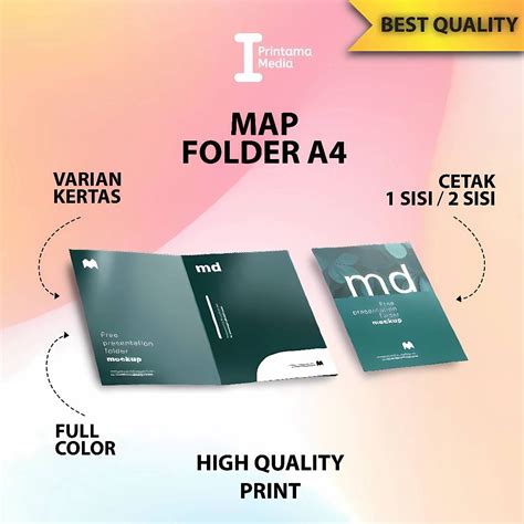 Jual Cetak Map Folder A Custom Perusahaan Kantor Full Color Shopee