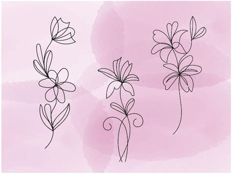 Elementos Decorativos Florales Dibujados A Mano Vector Premium