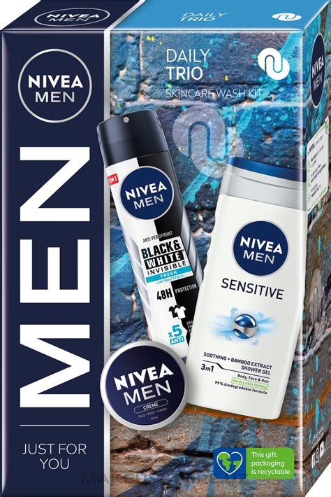 Nivea Men Daily Trio Set sh gel 250ml deo 150ml b cr 30ml Набор