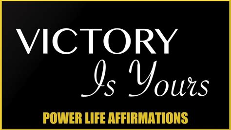 Victory Is Yours Male Voice Power Life Affirmations Youtube