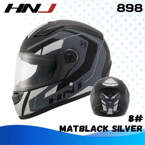 HNJ FF898 Men S Full Face Motorcycle Helmet Single Shade Motor Helmet