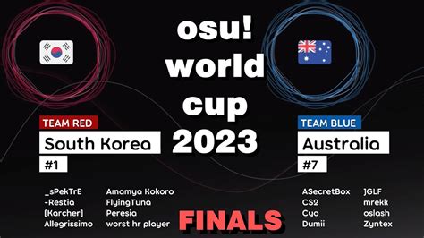 Osu World Cup Finals Australia Vs South Korea Youtube