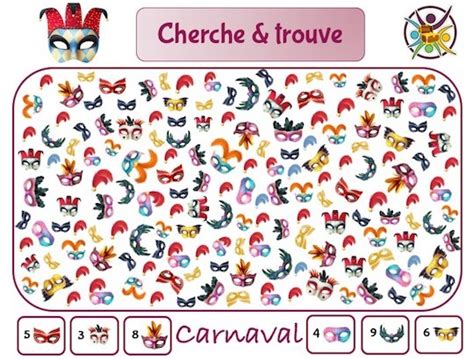 Cherche Et Trouve Carnaval Un Anniversaire En Or Jeu Enfant Gratuit