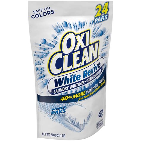 Oxiclean White Revive Laundry Whitener Stain Remover Power Paks 24 Count Power Supplies