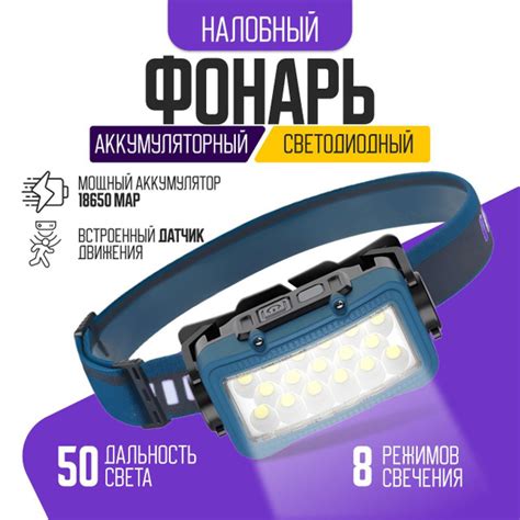 Налобный фонарь аккумуляторный, светодиодный ,сенсорный - купить с ...