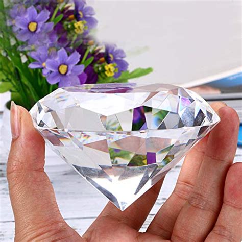 Ownmy Diamond Shaped Crystal Paperweight Clear Crystal Diamond Jewel