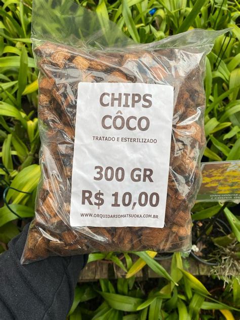 Substrato Chips de Côco Tratado 300GR Orquidário Matsuoka