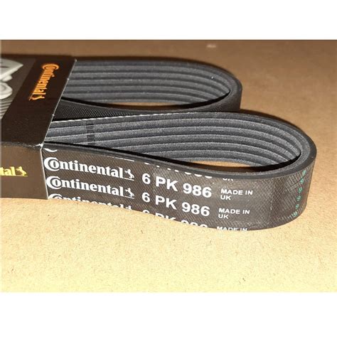 CORREIA POLY V 6PK 0986 CONTINENTAL MODELO RIBS CONTINUOS