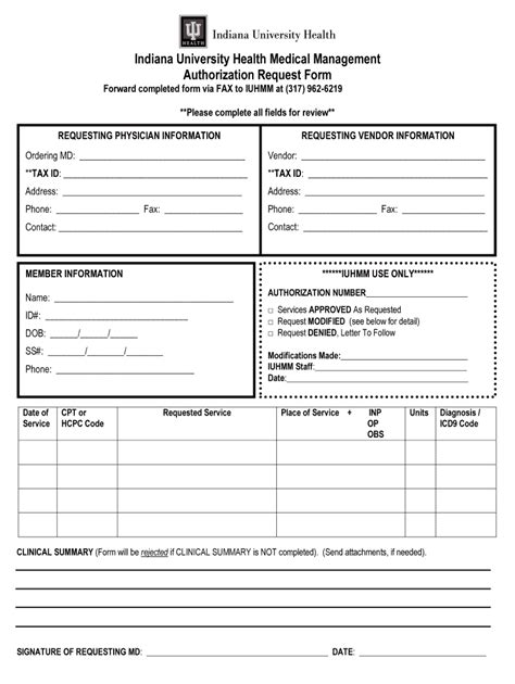 Indiana University Health Form Fill Out And Sign Online Dochub