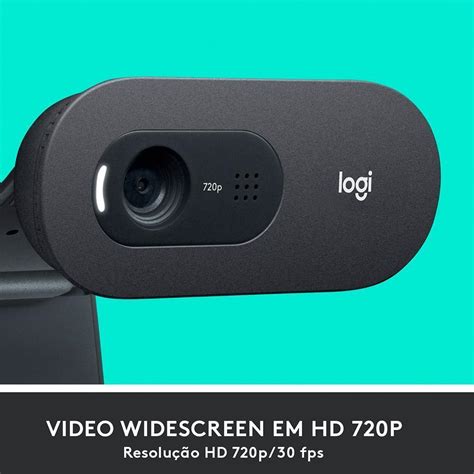 Webcam Logitech C505 Hd 720p Cmicrofone Preta