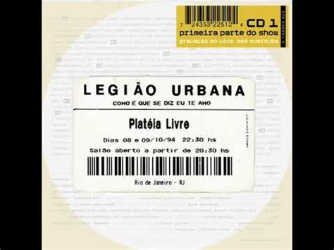 Legião Urbana Um dia perfeito ao vivo YouTube