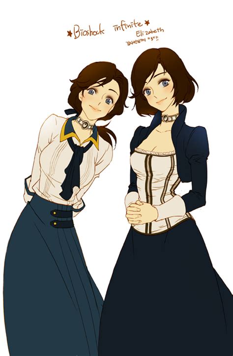 Safebooru 2girls 9gui2 Arms Behind Back Bioshock Bioshock Infinite