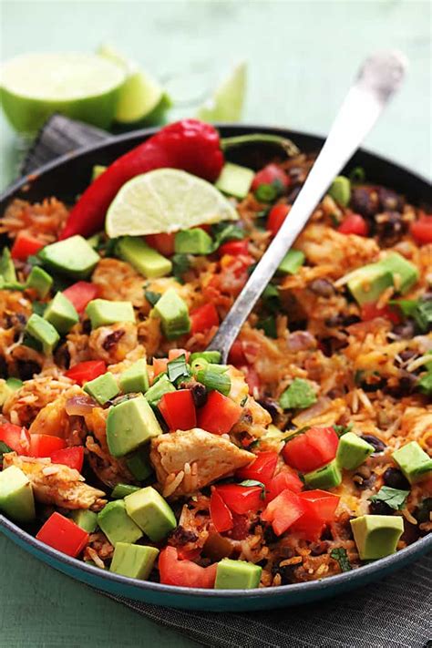Chicken Taco Rice Skillet Creme De La Crumb